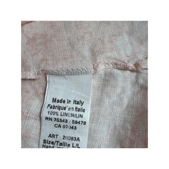 Terzo Millenio Linen Dress Sleeveless Size large Shift Split Neck - Picture 9 of 9